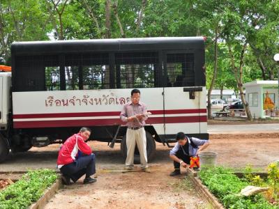 สำรวจพื้นที่จัดสวนเรือนจำกลาง จ.เลย